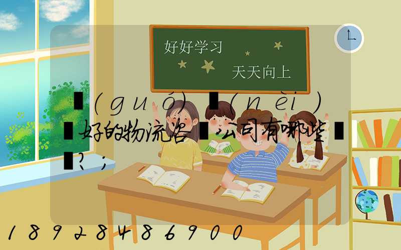 國(guó)內(nèi)較好的物流咨詢公司有哪些？